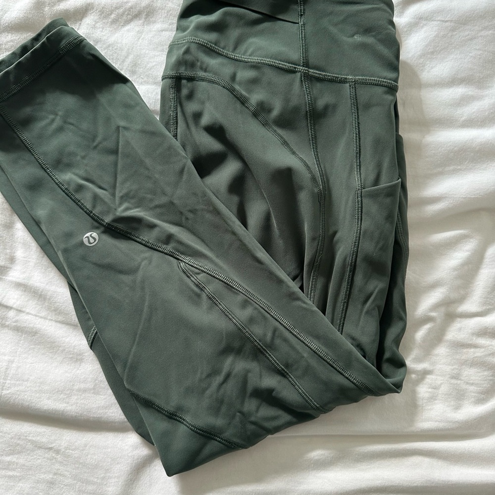 Lululemon All the Right Places High-Rise Drawcord Waist Dark Forest Size 10